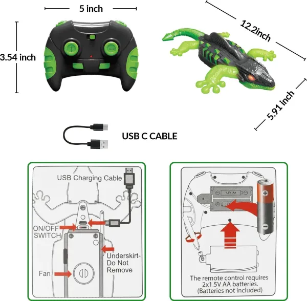 Skaleups_RC_Wall_Climbing_Rechargeable_Lizard_Toy_with_Remote_Control