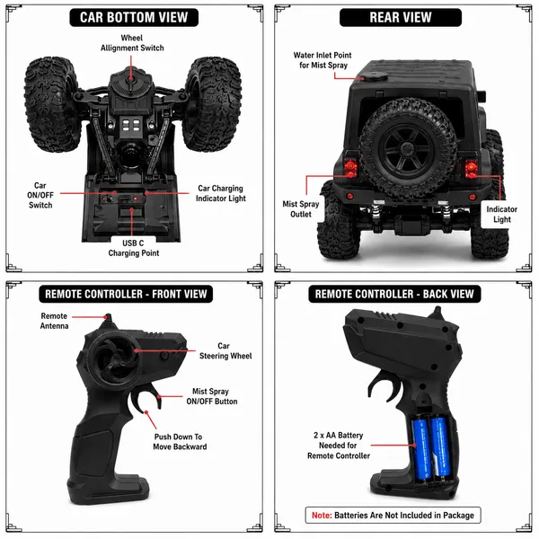 Skaleups_Remote_Control_Car,_1:18,_RC_Rock_Crawler,_Off-Road,_Mist_Spray,_Rechargeable