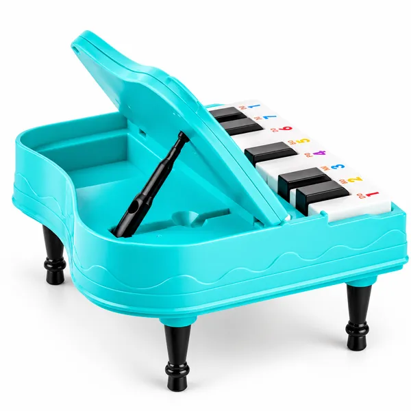 Skaleups_Self-Learning_Mini_Piano_(Blue)_with_7_Playing_Modes,_Colorful_Number_Keys_&_Multiple_Instrument_Sounds_|_Portable_Musical_Desk_Toy_&_Decorative_Showpiece_for_Kids_&_Adults_