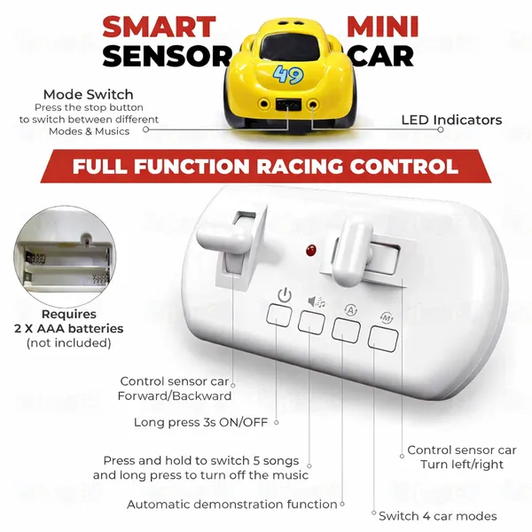 Skaleups_Smart_Sensor_Car_Toy_|_4_Mode_Intelligent_RC_Car_with_Lights_&_Sounds