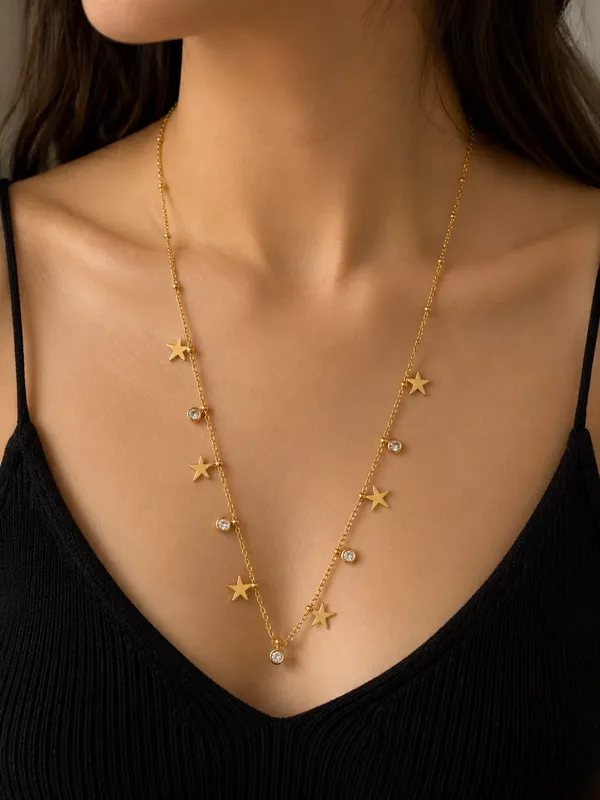 Anti_Tranish_Star_Charm_Necklace_