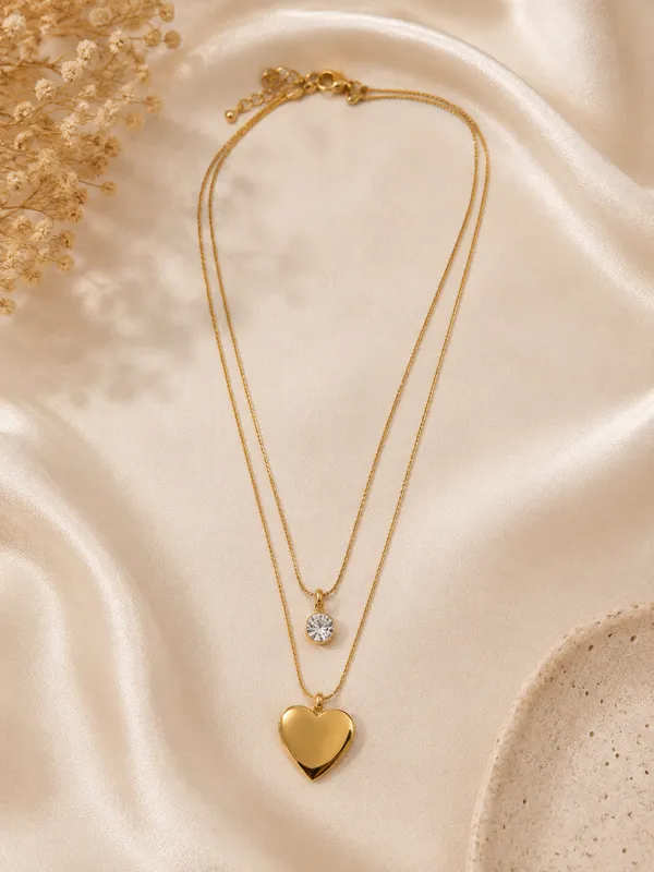 Double_Layer_Heart_Pendant_Necklace_