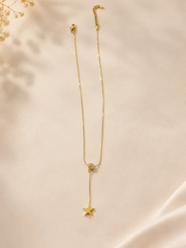 Gold_Plated_Star_Drop_Pendant_Necklace