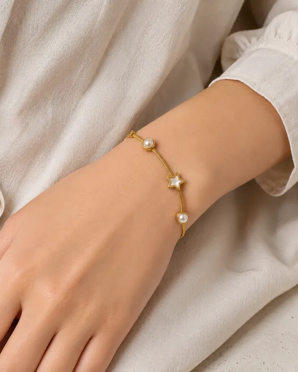 Golden_Pearl_Star_Bracelet
