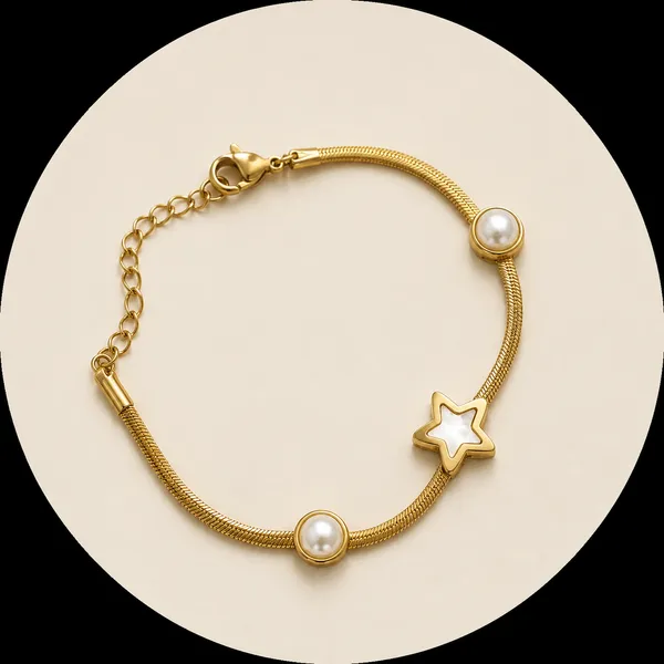 Golden_Pearl_Star_Bracelet
