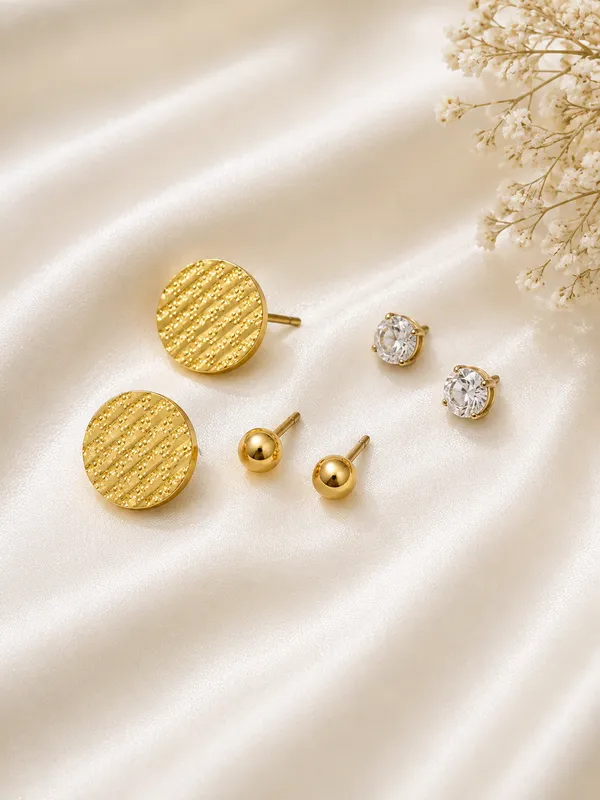 Golden_Trio_Stud_Earring_Set