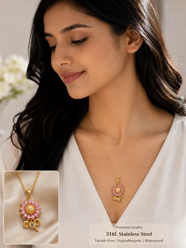Pink_Floral_Bow_Pendant_Necklace