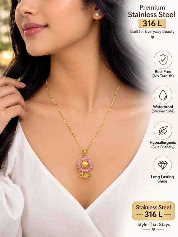 Pink_Floral_Bow_Pendant_Necklace