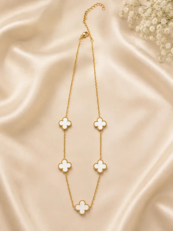 White_Clover_Long_Necklace_