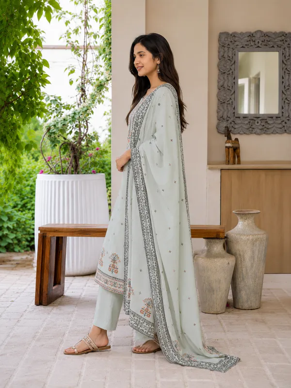 Embellished,_Woven_Kurta,_Trouser/Pant_&_Dupatta_Set
