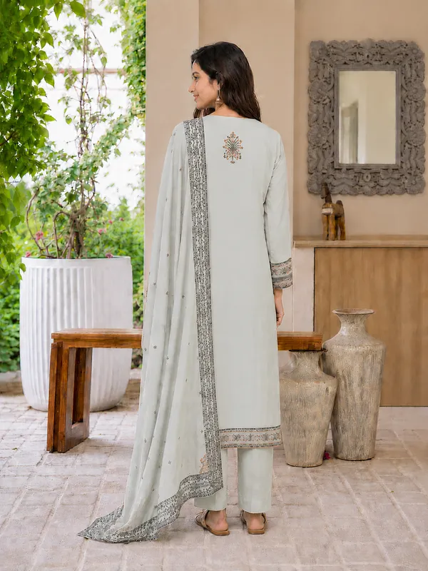 Embellished,_Woven_Kurta,_Trouser/Pant_&_Dupatta_Set