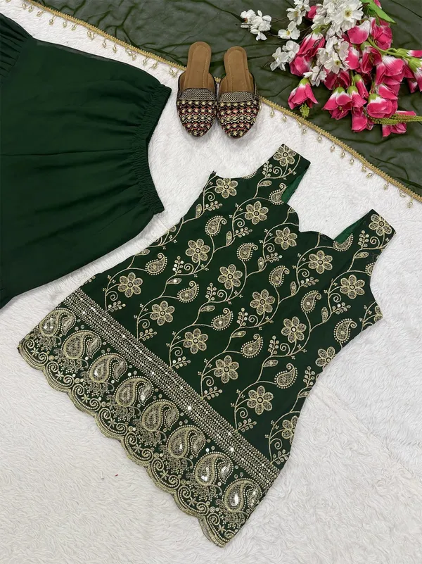 Green_Blooming_Faux_Georgette_Sharara_Suit_With_Heavy_Embroidery_Sequence_Work
