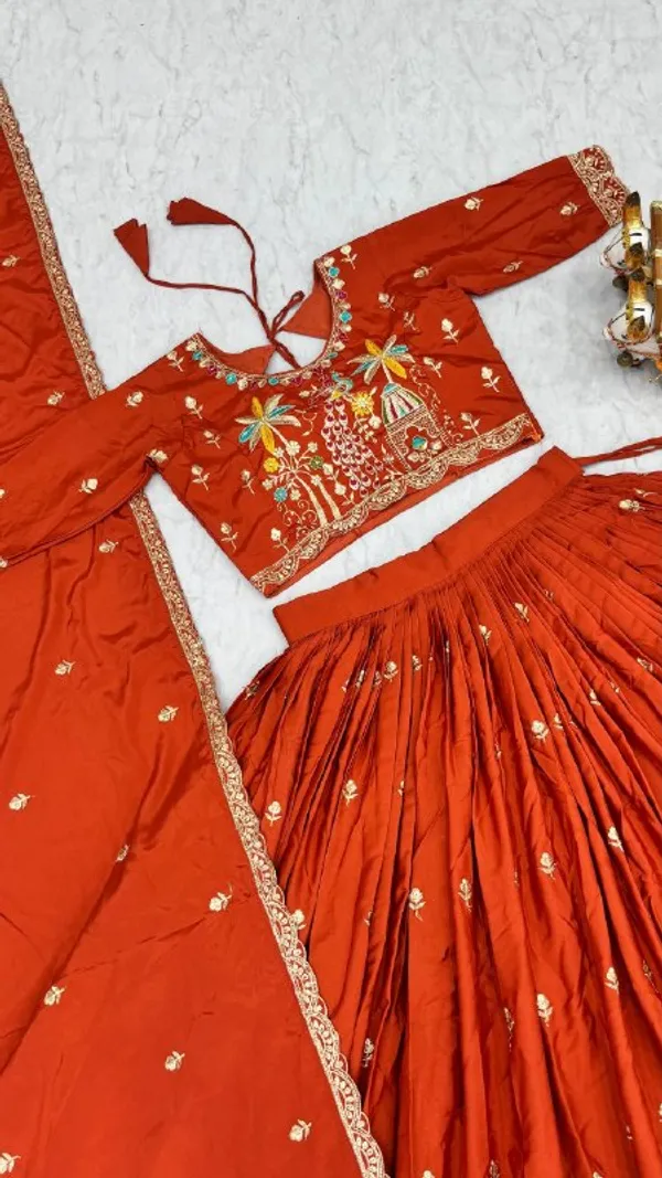 Oranger_Designer_Silk_Embroidered_Lehenga_Choli
