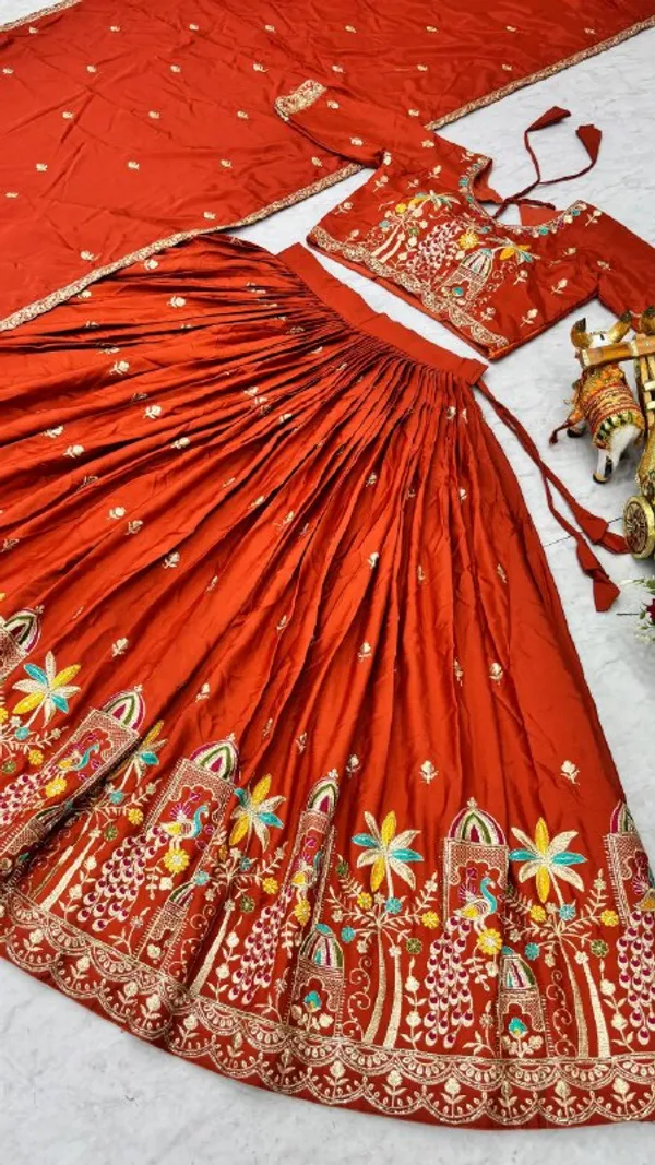 Oranger_Designer_Silk_Embroidered_Lehenga_Choli