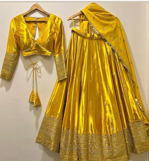 Golden_Yellow_Embellished_Lehenga_Choli_Set_With_Dupatta