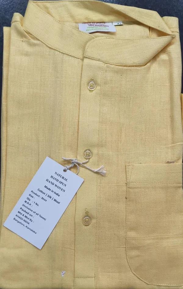 Natural_Handloom_Khadi_Cotton_Shirt_-_Mustard_Yellow