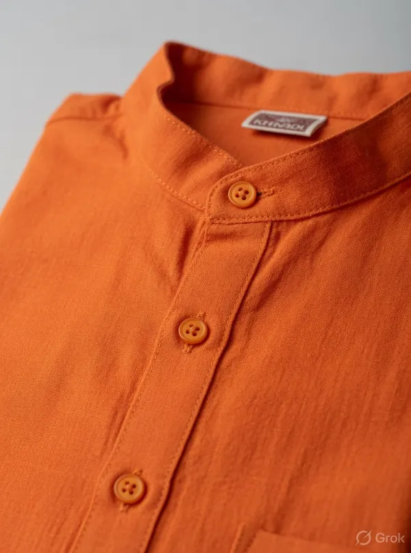 Pure_Khadi_cotton_kurta_With_Button_Closure