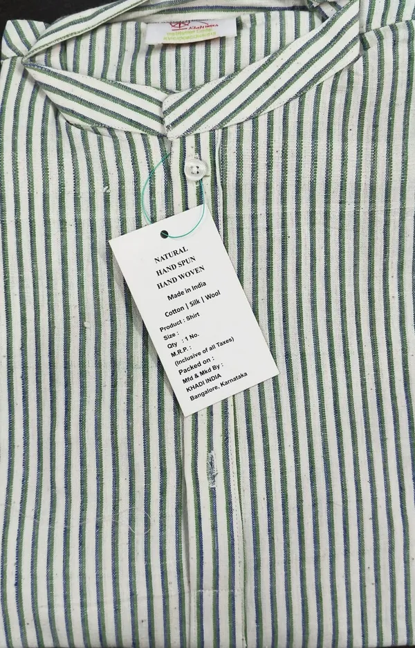 Natural_Hand-Woven_Cotton-Wool_Striped_Shirt