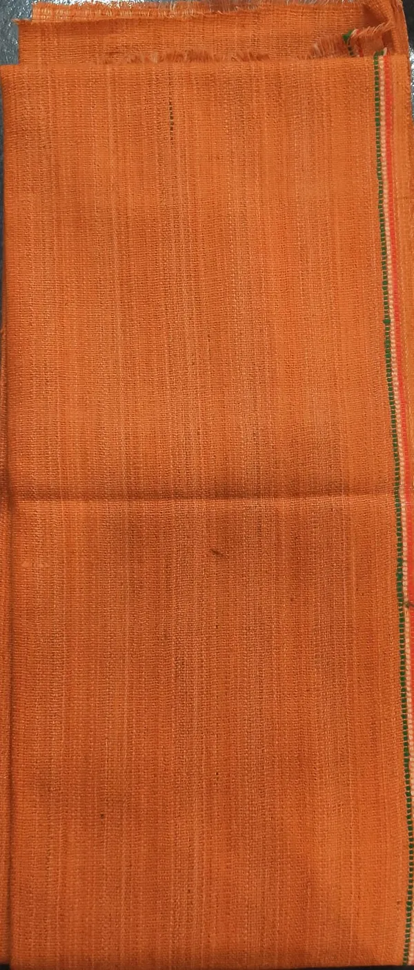 Orange_Cotton_Angwastra_With_Green_Border