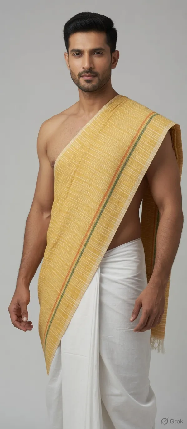 Handwoven_Cotton_Towel_With_Striped_Pattern_-_Traditional_Kerala_Kasavu_Style
