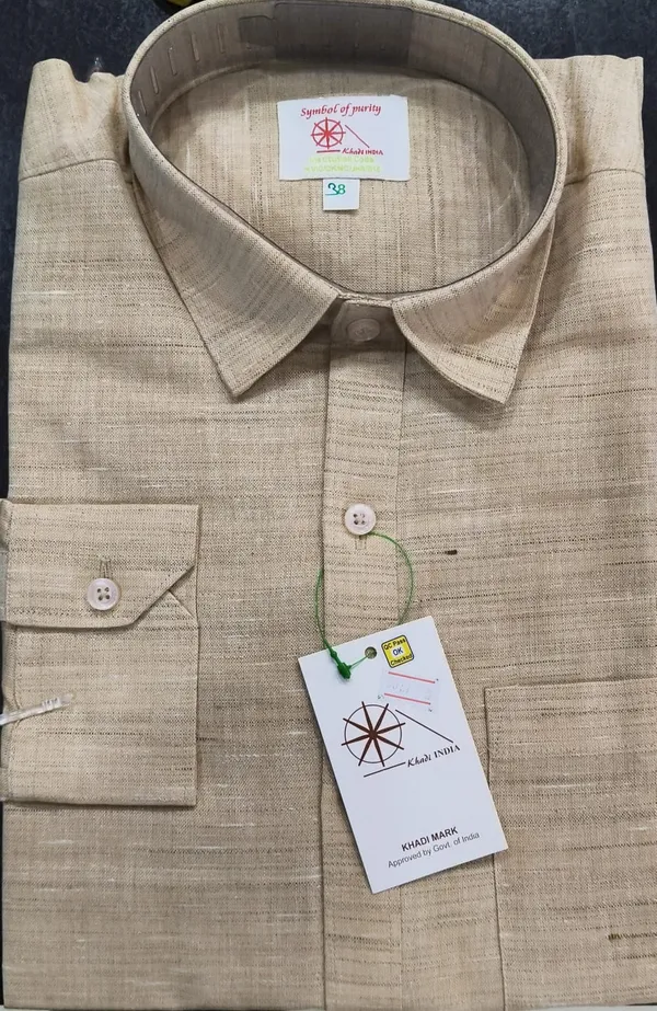 Khadi_India_Pure_Cotton_Beige_Kurta_With_Pocket_-_Symbol_Of_Purity