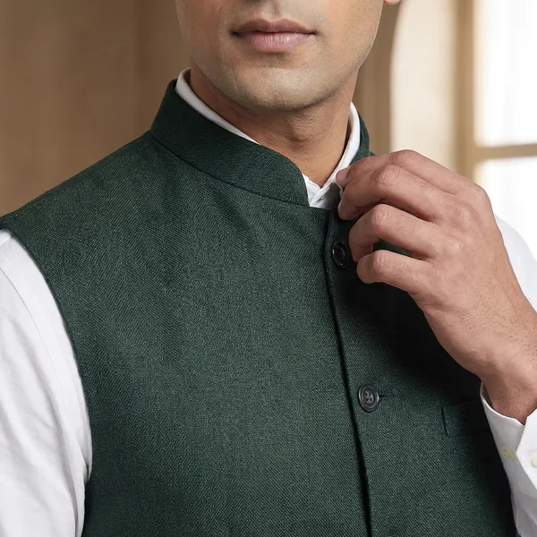Formal_Grey_Khadi_Cotton_Waistcoat_For_Men