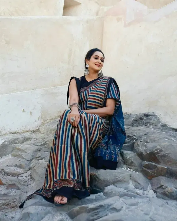 Ajrakh_Premium_Modal_Silk_Saree__|_With_Blouse_Piece