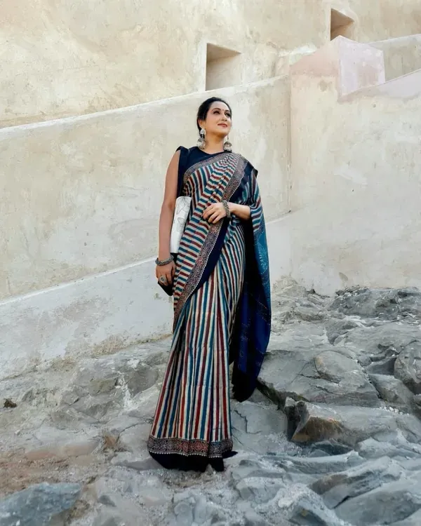 Ajrakh_Premium_Modal_Silk_Saree__|_With_Blouse_Piece