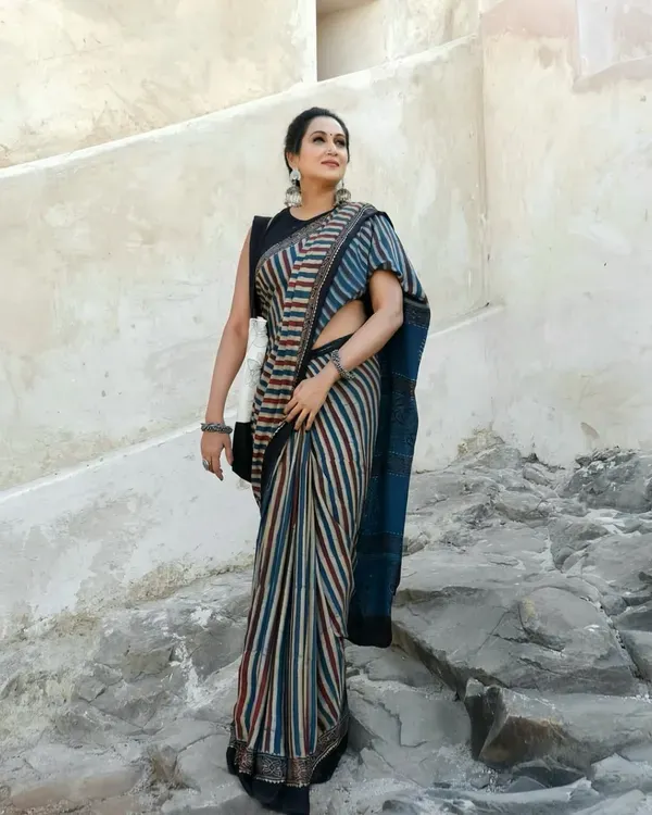 Ajrakh_Premium_Modal_Silk_Saree__|_With_Blouse_Piece