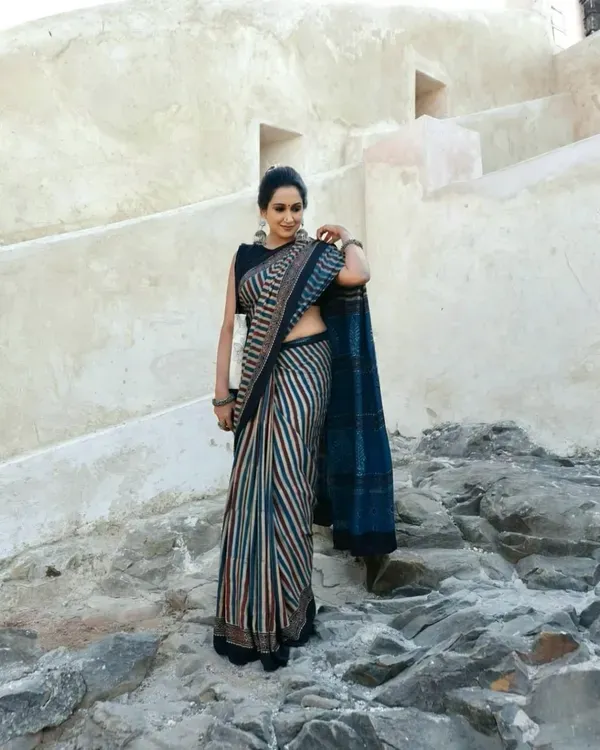 Ajrakh_Premium_Modal_Silk_Saree__|_With_Blouse_Piece