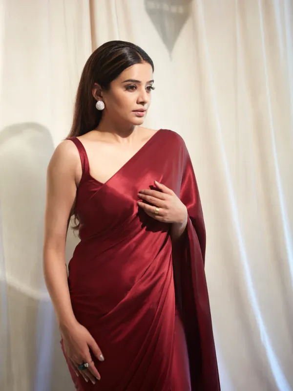 Maroon_Japan_Satin_Silk_Saree__|_With_Blouse_Piece