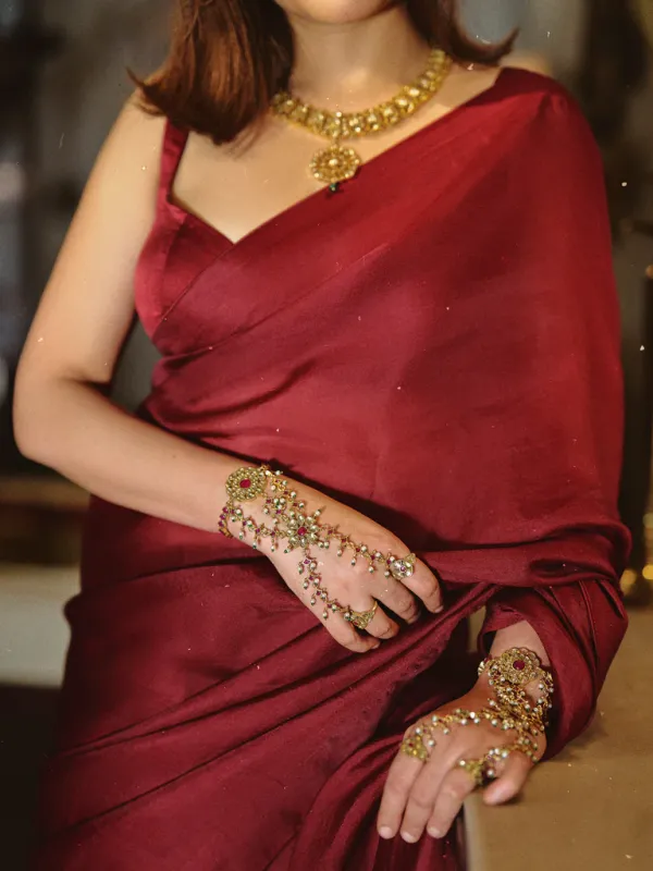 Maroon_Japan_Satin_Silk_Saree__|_With_Blouse_Piece