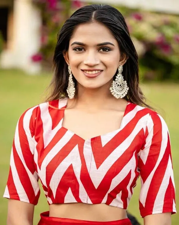 New_Red_Ajrakh_Modal_Silk_Saree__|_With_Blouse_Piece