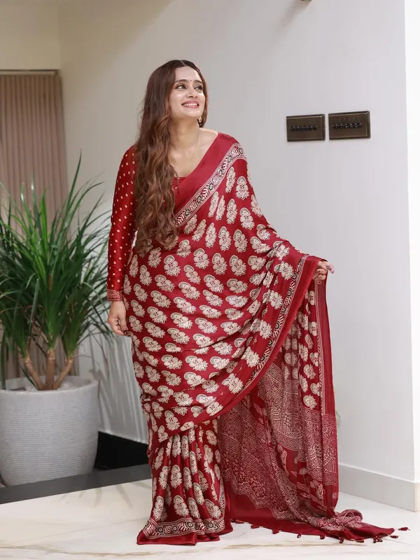 New_Traditional_Red_Ajarakh_Modal_Silk_saree_