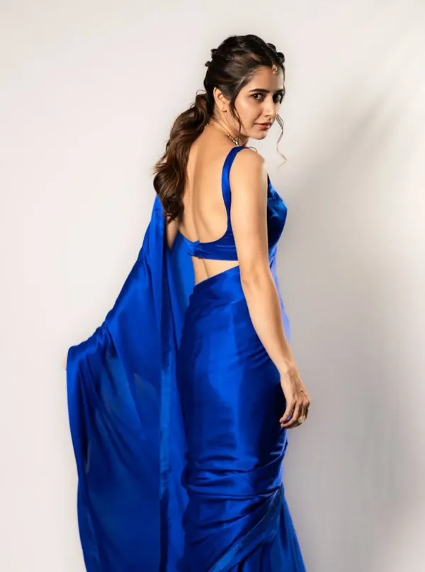 Royal_Blue_Japan_Satin_Silk_Saree__|_With_Blouse_Piece