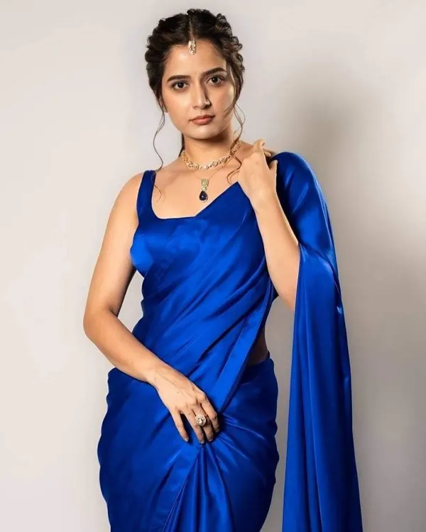 Royal_Blue_Japan_Satin_Silk_Saree__|_With_Blouse_Piece