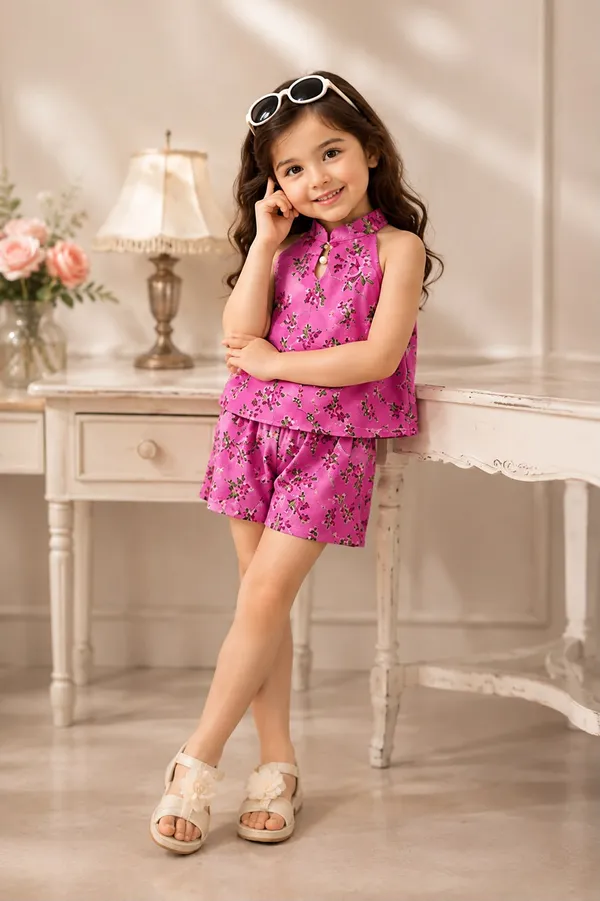 Pink_Premium_And_Elegant_Poly_Cotton_Co-Ord_Set_For_Girls
