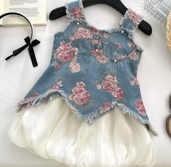 Denim_Floral_Corset_Top_&_Balloon_Skort_Set