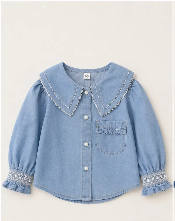 Light_Blue_Premium_And_Elegant_Cotton_Shirt_For_Girls