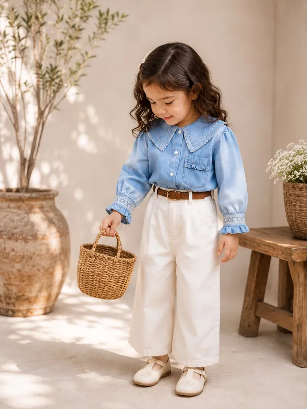Light_Blue_Premium_And_Elegant_Cotton_Shirt_For_Girls