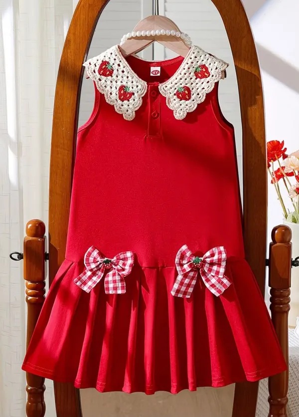 Red_Strawberry_Crochet_Collar_Dress_for_Girls