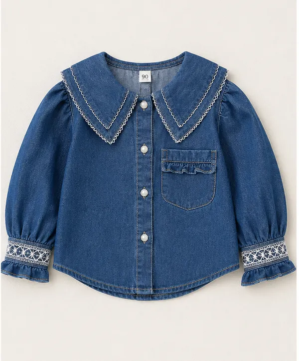Blue_Premium_And_Elegant_Cotton_Shirt_For_Girls