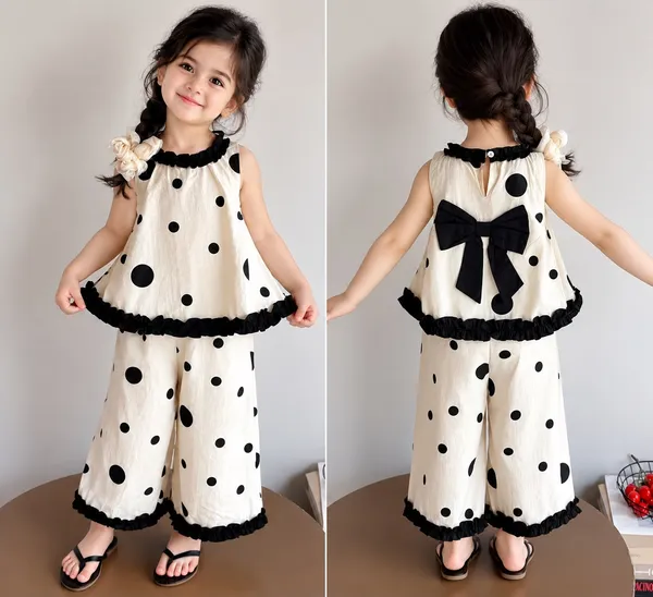 polka_dot_beige_korean_set_with_bow