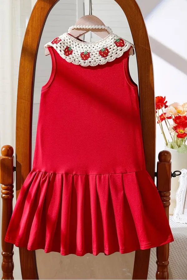 Red_Strawberry_Crochet_Collar_Dress_for_Girls