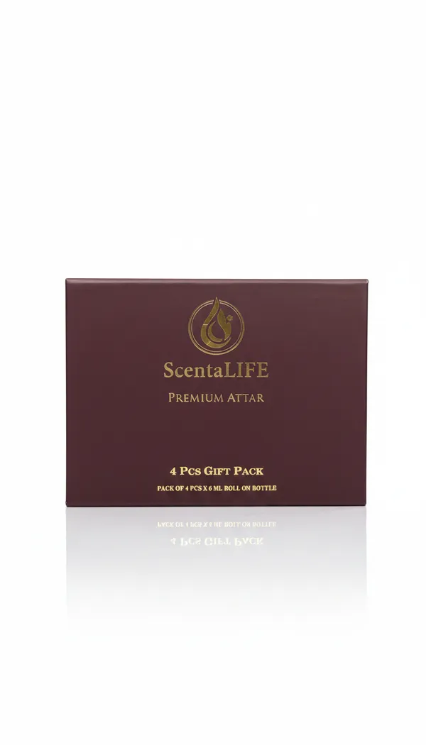 Kesar_Chandan_And_Velvet_Rose_And_Floral_Bliss_Roll-On_And_Sandalwood_Premium_Attar_(Pack_Of_4)