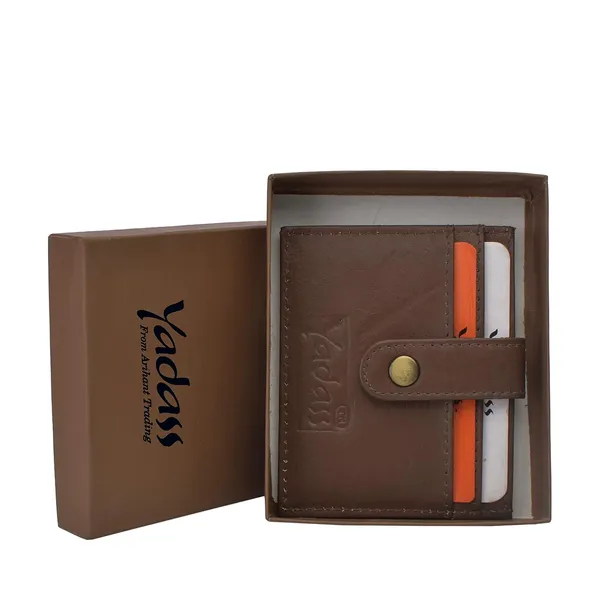Dark_Brown_Faux_Leather_Bi-Fold_Wallet_For_Unisex