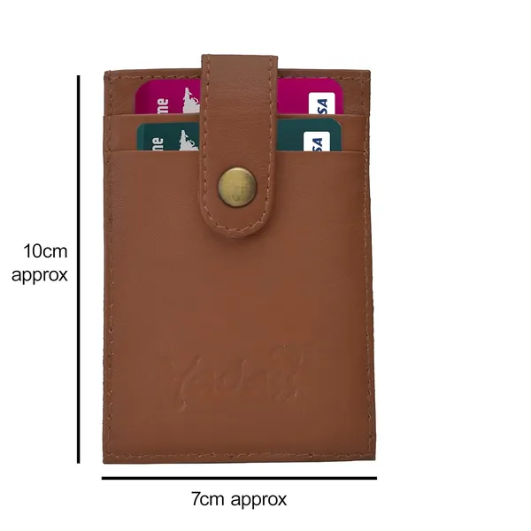 Brown_Faux_Leather_Button_Bi-Fold_Wallet_For_Unisex