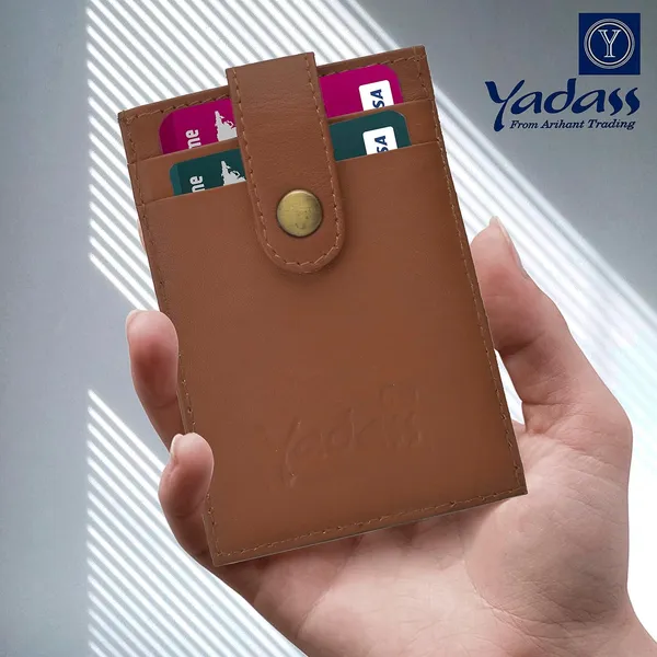 Brown_Faux_Leather_Button_Bi-Fold_Wallet_For_Unisex