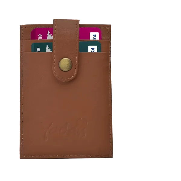 Brown_Faux_Leather_Button_Bi-Fold_Wallet_For_Unisex