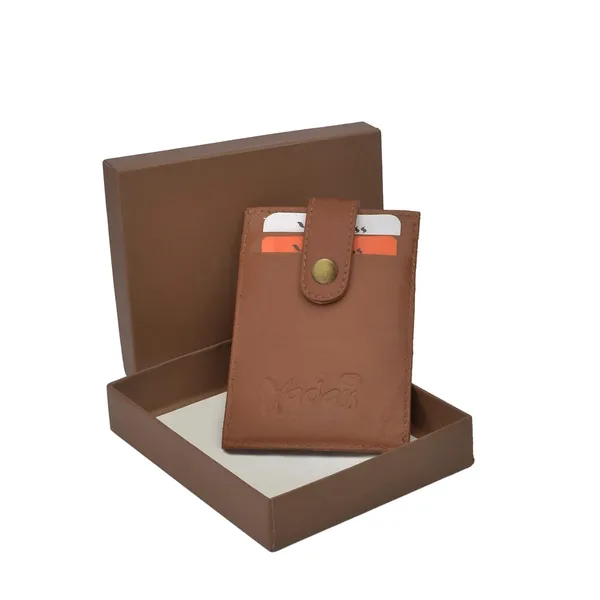 Brown_Faux_Leather_Button_Bi-Fold_Wallet_For_Unisex